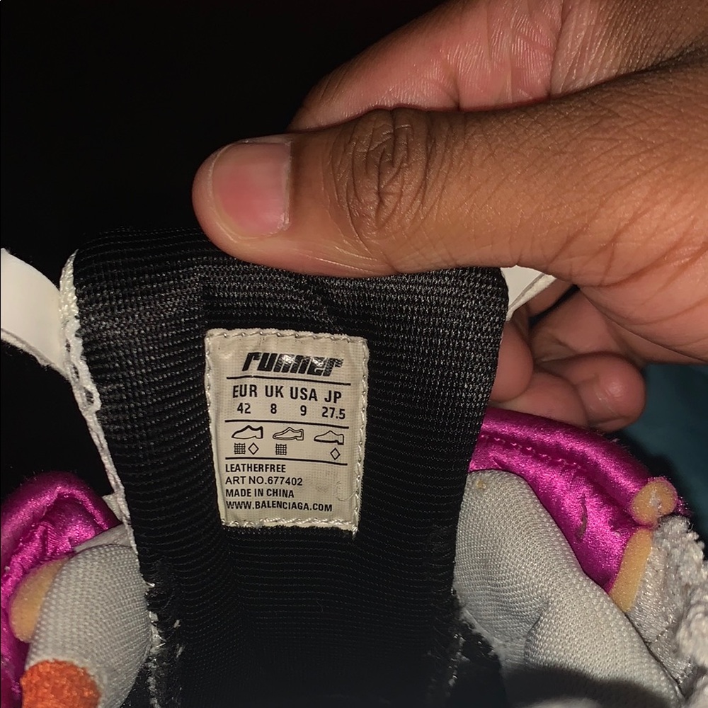 Balenciaga Pink and Orange Sneakers with Chunky Design - Picture 5 of 5